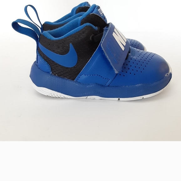 Nike Team Hustle D8 High Top Sneakers Blue Basketball Shoe Toddler 5C 881943-405 - Picture 4 of 4